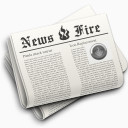 新闻报纸热火newsfire免费下载 图标元素 128像素 编号 Png格式 佳库网