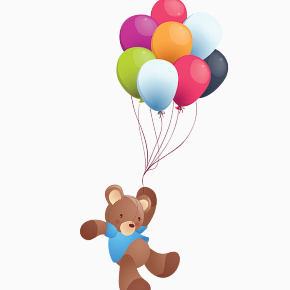 小熊气球免费下载_节日元素_1000像素_编号9