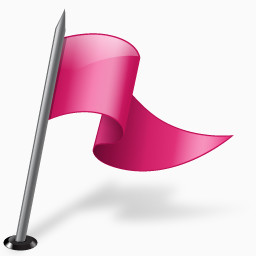 创意粉色小旗免费下载 装饰元素 256像素 编号 Png格式 佳库网