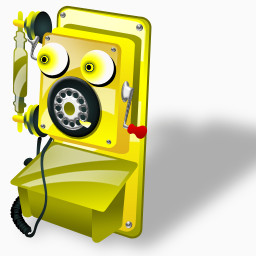 黄色的电话免费下载 装饰元素 256像素 编号 Png格式 佳库网