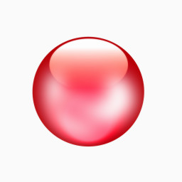 红色立体水晶球免费下载 装饰元素 256像素 编号 Png格式 佳库网