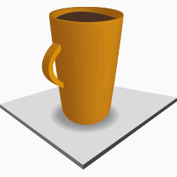 橙色咖啡杯免费下载 装饰元素 256像素 编号 Png格式 佳库网