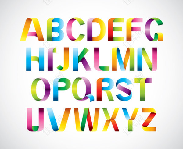 彩带效果字母