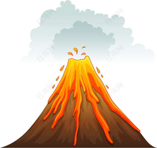 火山爆发矢量