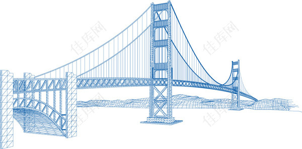 金门大桥线图