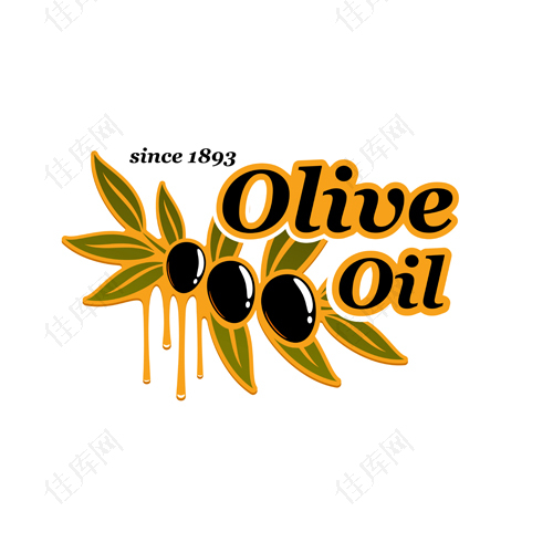 橄榄油标志矢量