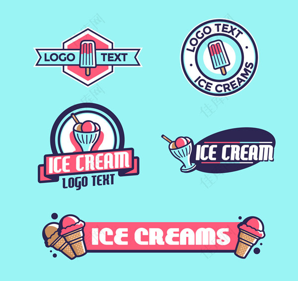 彩色冰淇淋标志