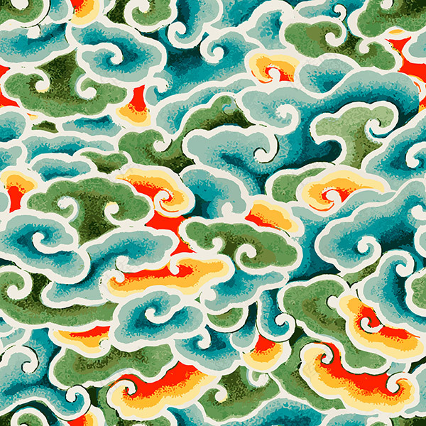 东方中国艺术云图案