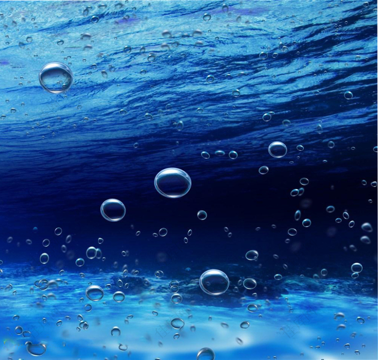 高清蓝色水滴背景图片