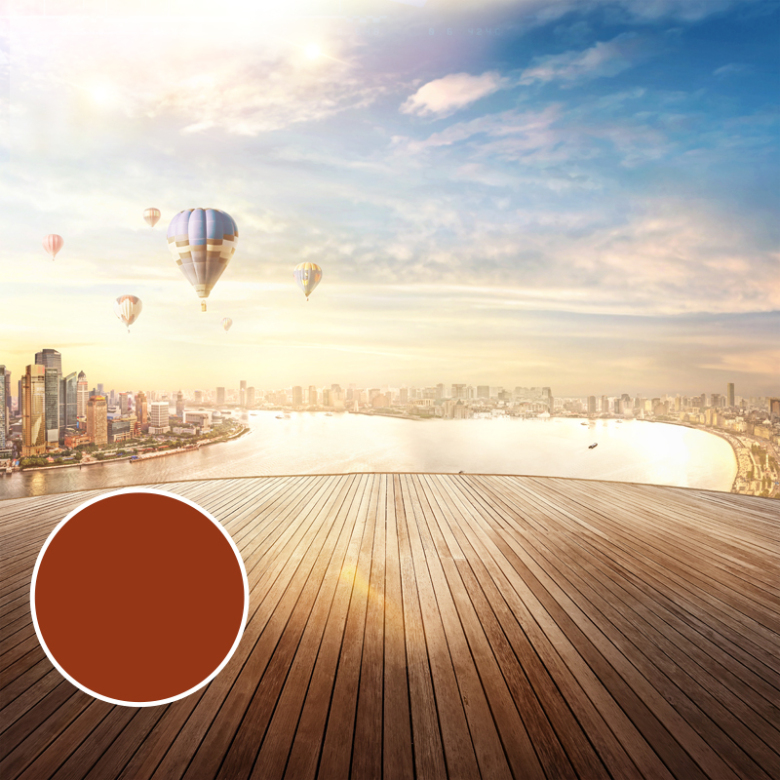 城市背景热气球商务PSD分层主图背景素材