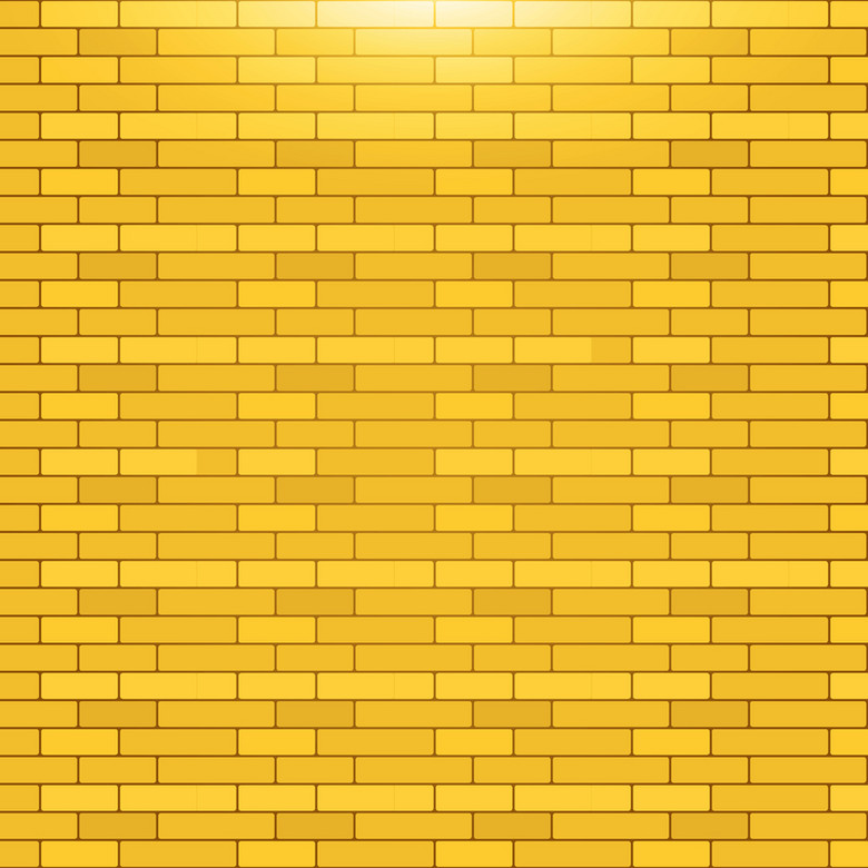 黄色墙砖质感背景