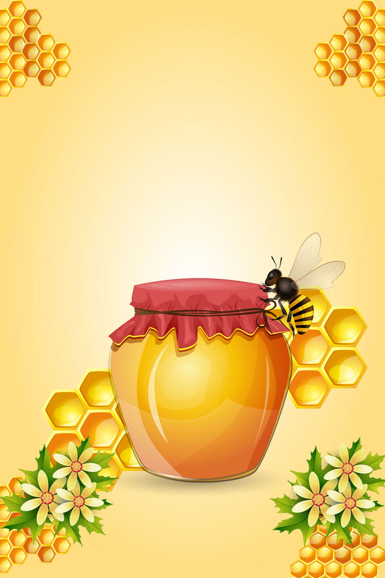 美食蜂蜜营养食品背景