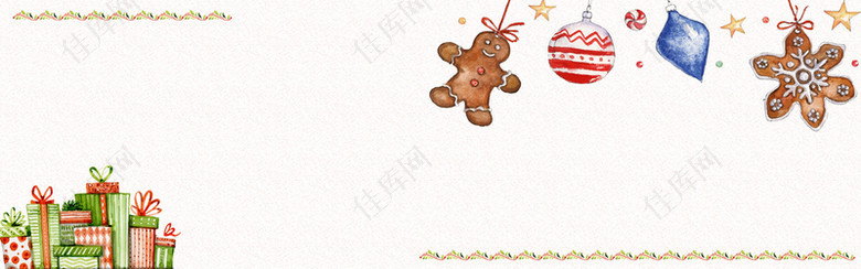 可爱卡通圣诞节电商淘宝banner背景