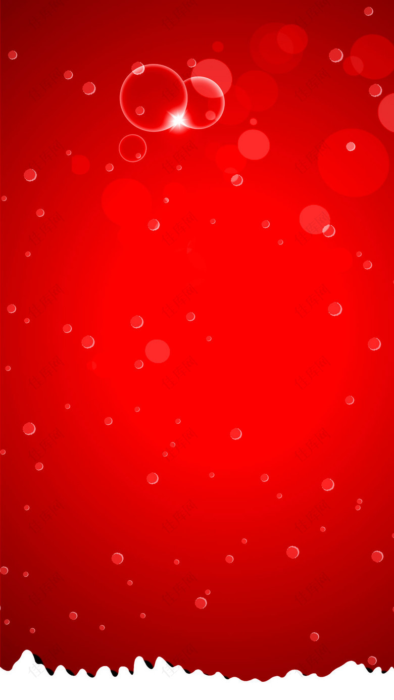 圣诞节梦幻红色背景PSD分层H5背景