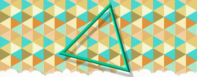 三角形几何拼接潮流背景