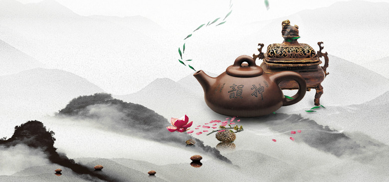 高清中国古风茶韵背景