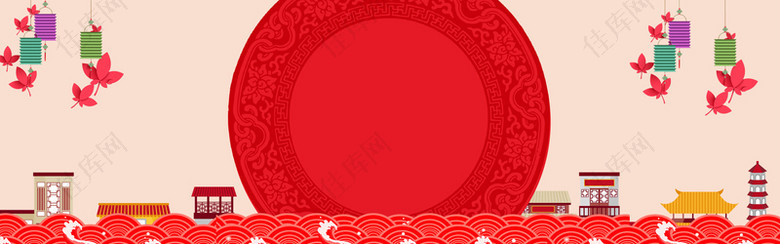 春节新年中国风电商海报背景