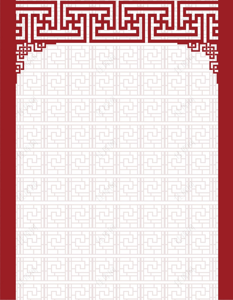 矢量中国风古典门框背景素材