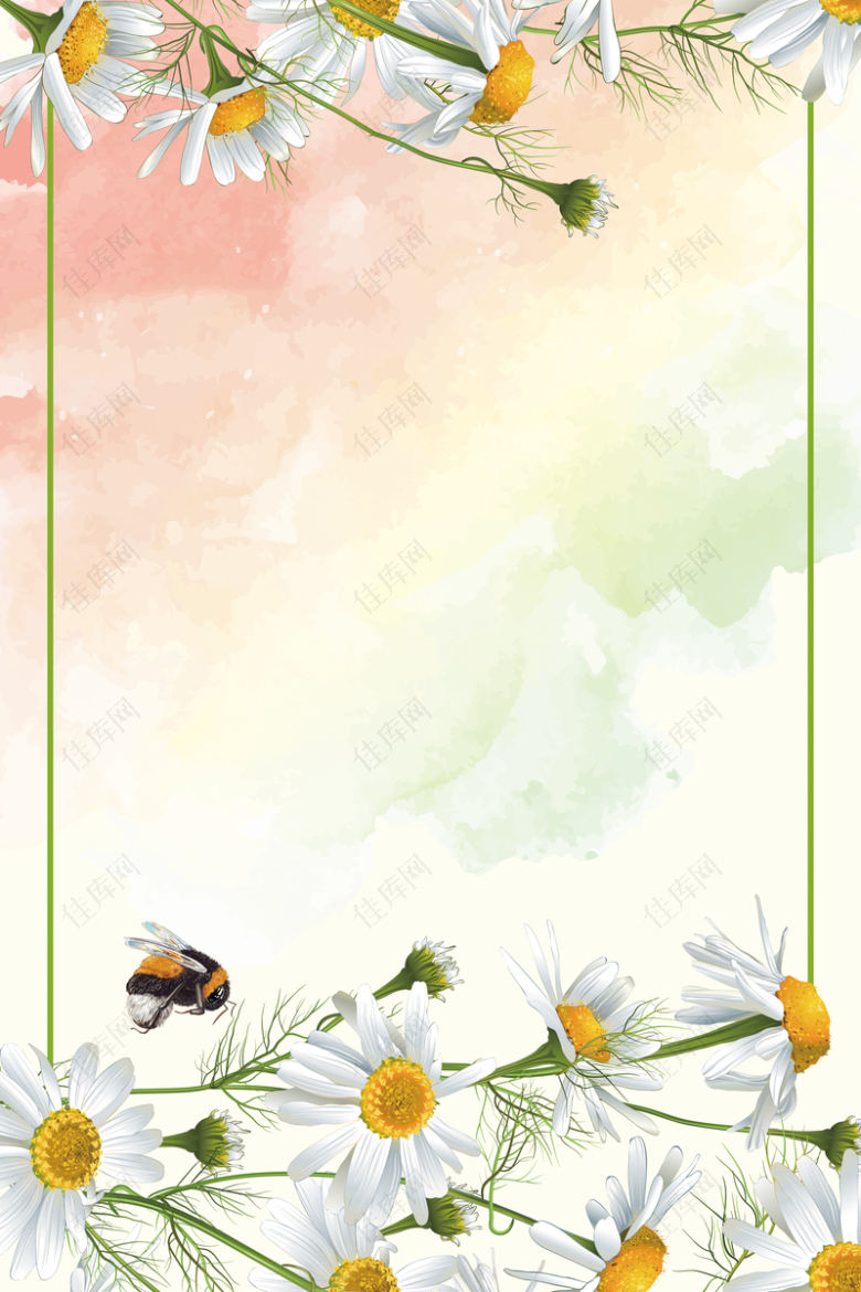 水彩花卉服装新品宣传海报宣传单背景素材