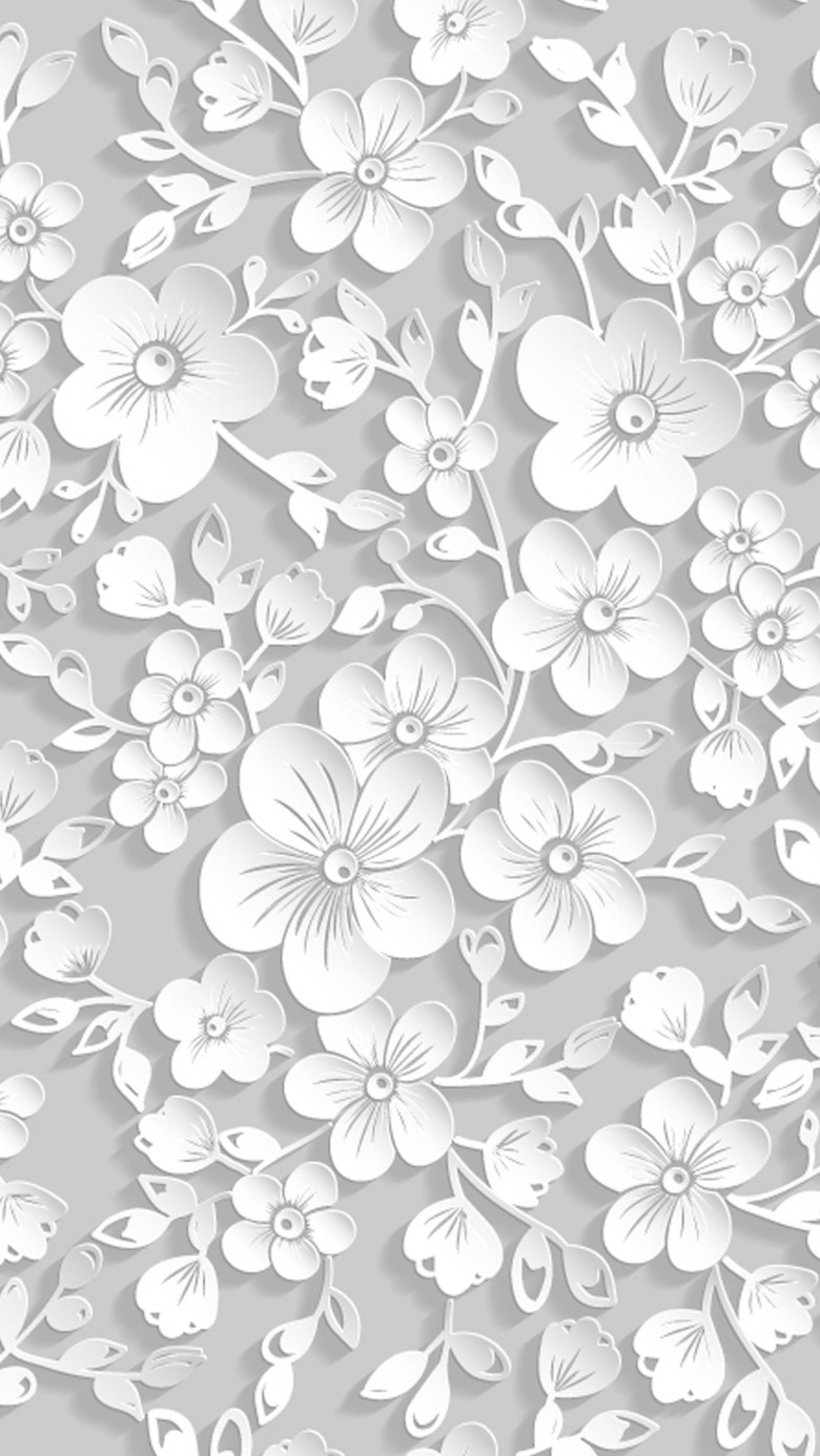 白色花朵图源文件H5背景