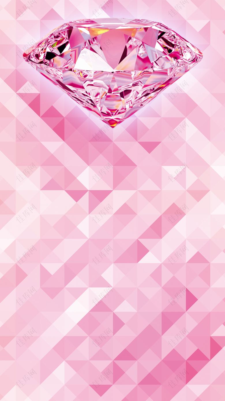 粉色钻石闪亮几何浪漫梦幻背景素材