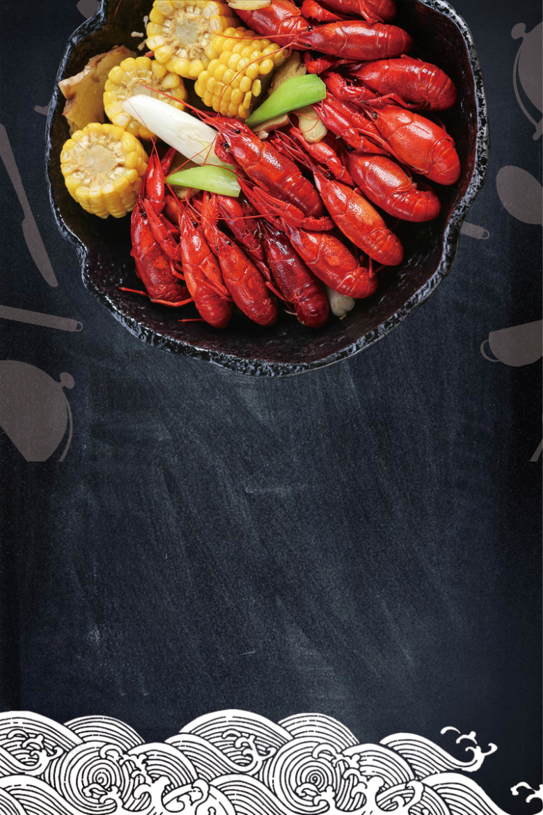 小龙虾餐饮美食促销海报设计