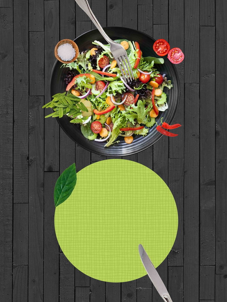 蔬菜沙拉健康饮食平衡文化海报背景模板