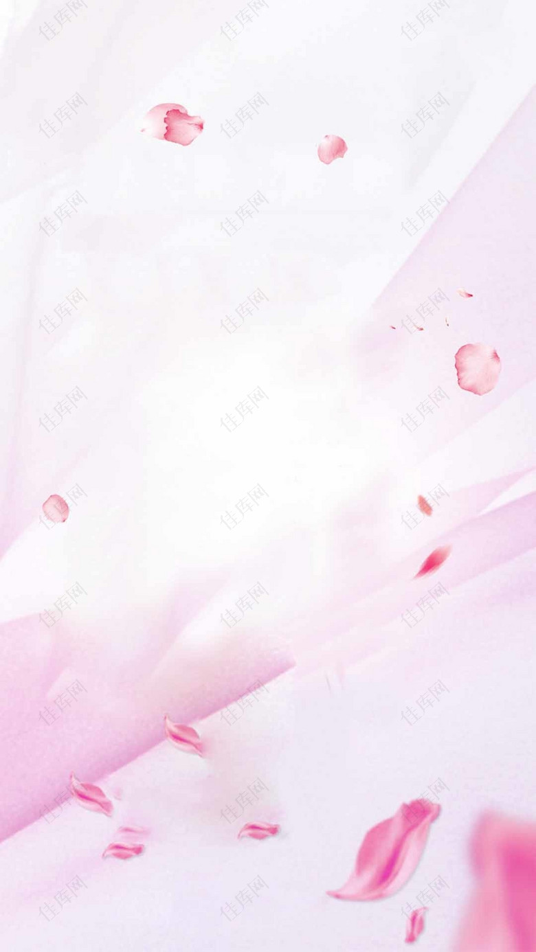 粉色花瓣女性药品H5背景素材