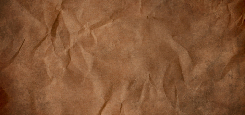 深棕色牛皮纸褶皱纹理背景