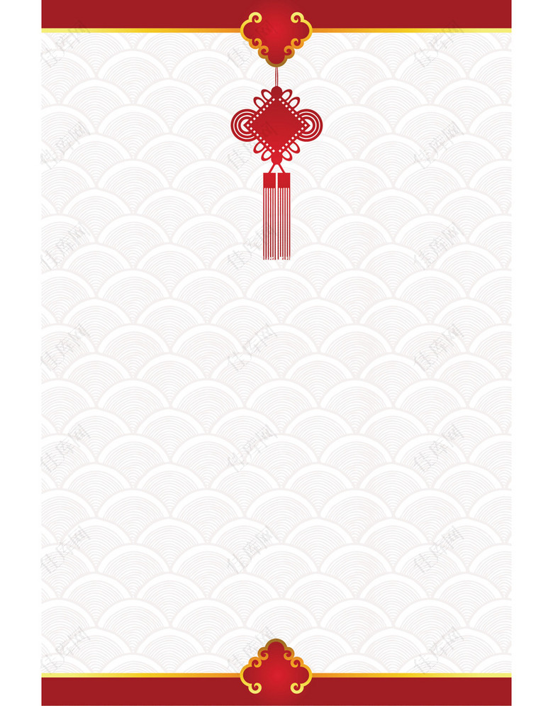 红色喜庆传统元素花纹纹理平面广告