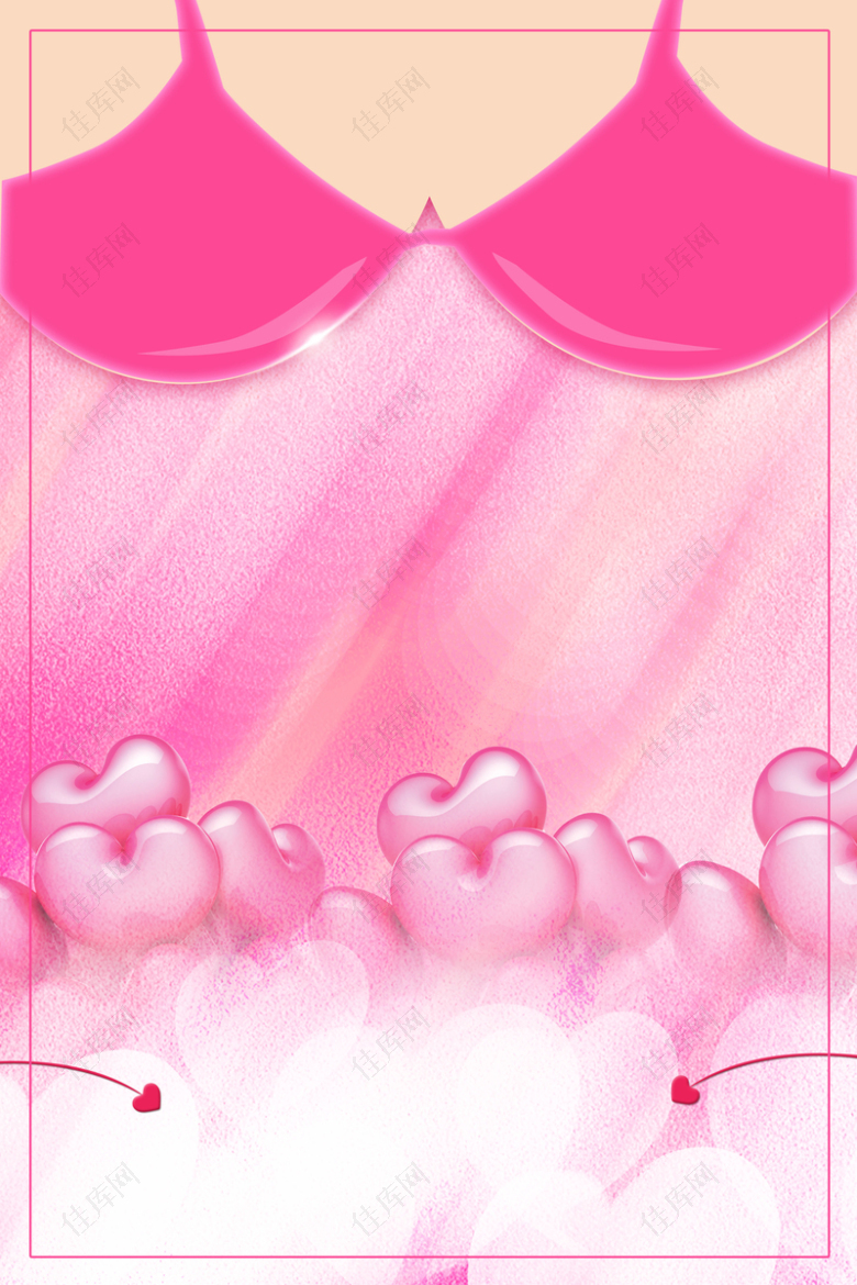 粉红丝带预防乳腺癌公益海报