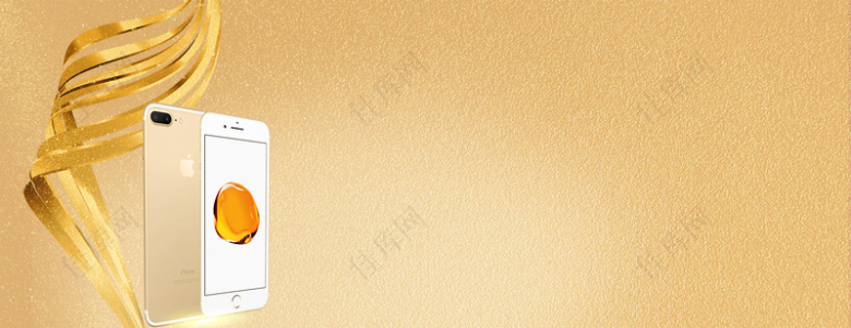 iPhoneX上市大气质感金色banne
