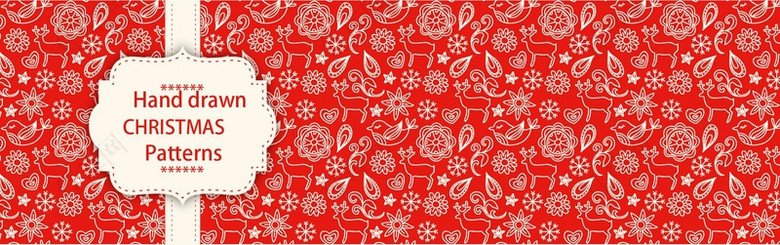 红色背景圣诞包装礼盒式卡通淘宝背景