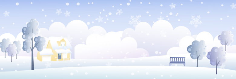 深秋外套上新浅色冬天雪景banner