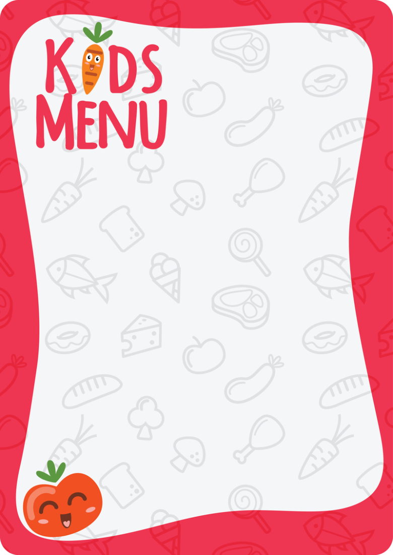 韩式儿童餐饮海报菜单手绘背景素材