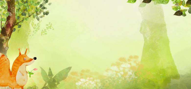 世界地球日森林卡通banner