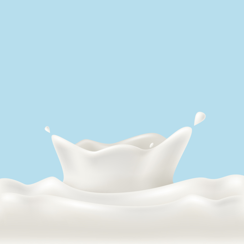 牛奶水滴喷溅质感广告背景素材