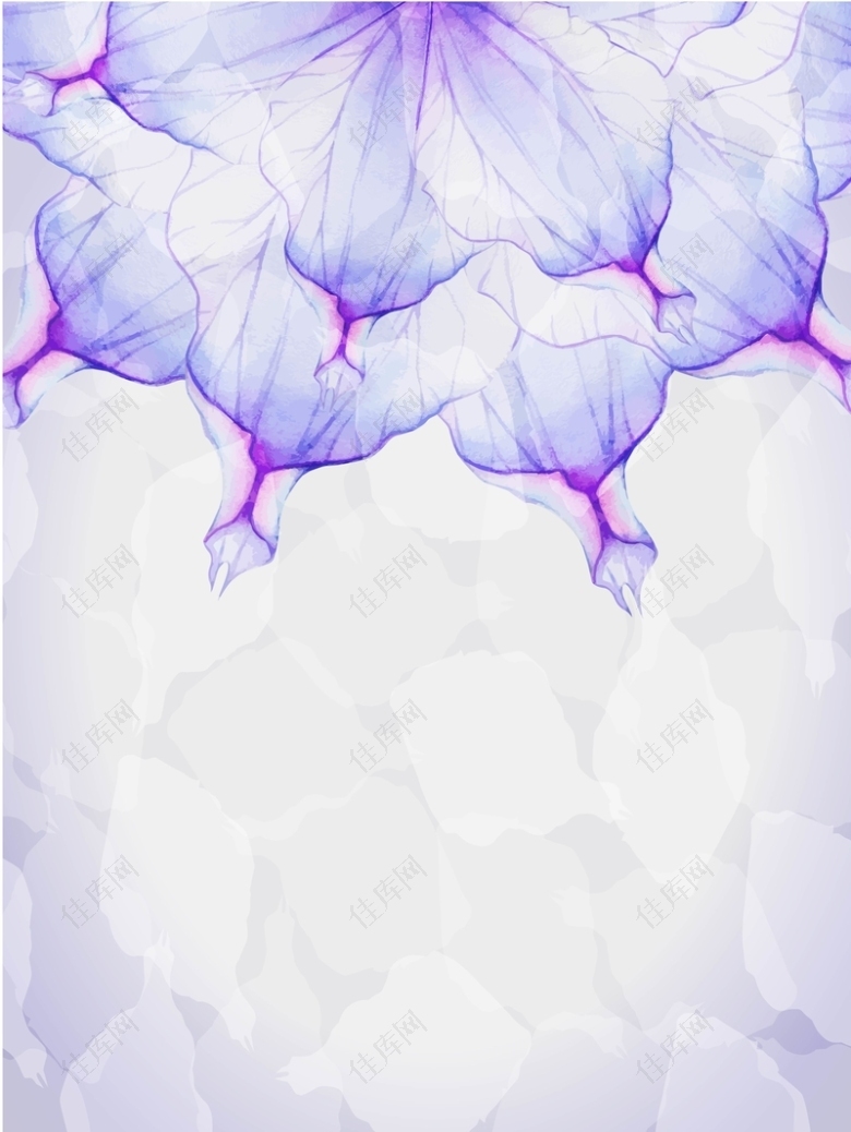 矢量紫色浪漫梦幻花朵背景