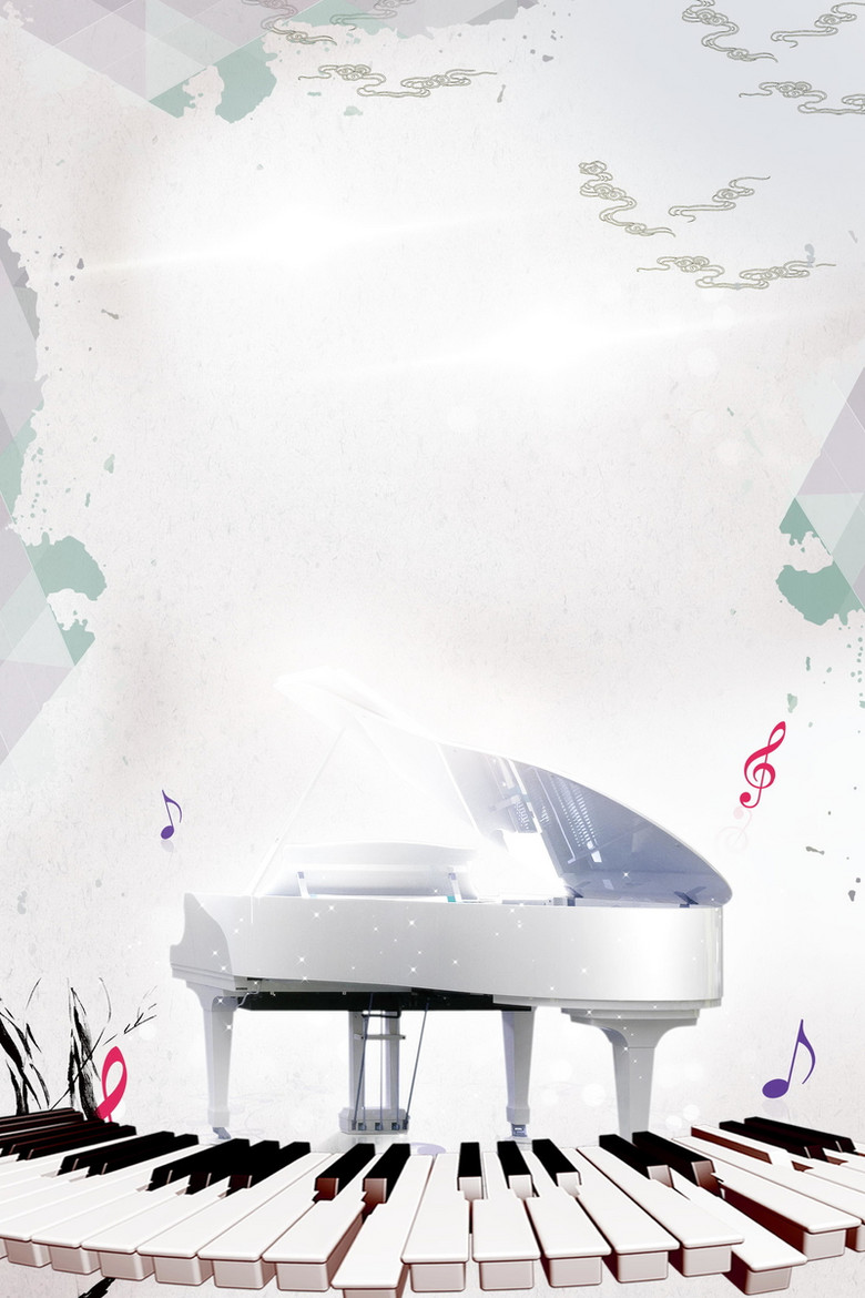 音乐梦想钢琴培训背景模板