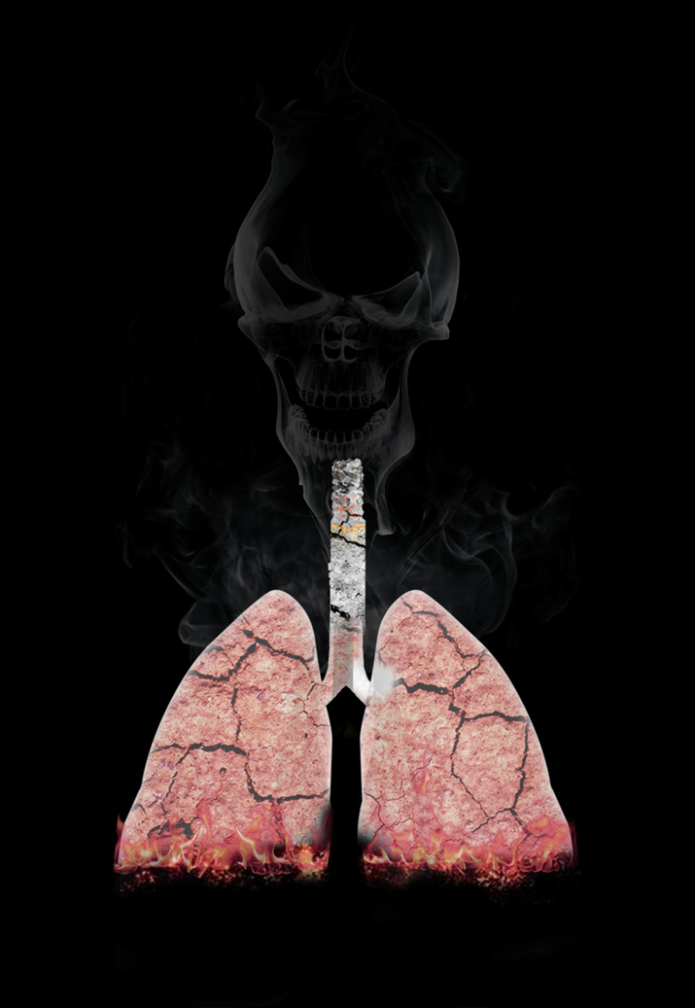 531世界无烟日肺与香烟广告背景