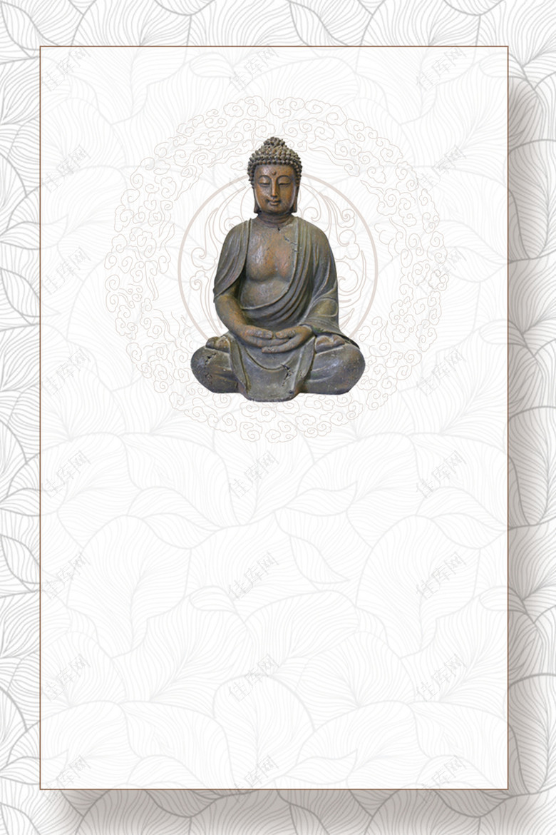 佛教佛像海报背景