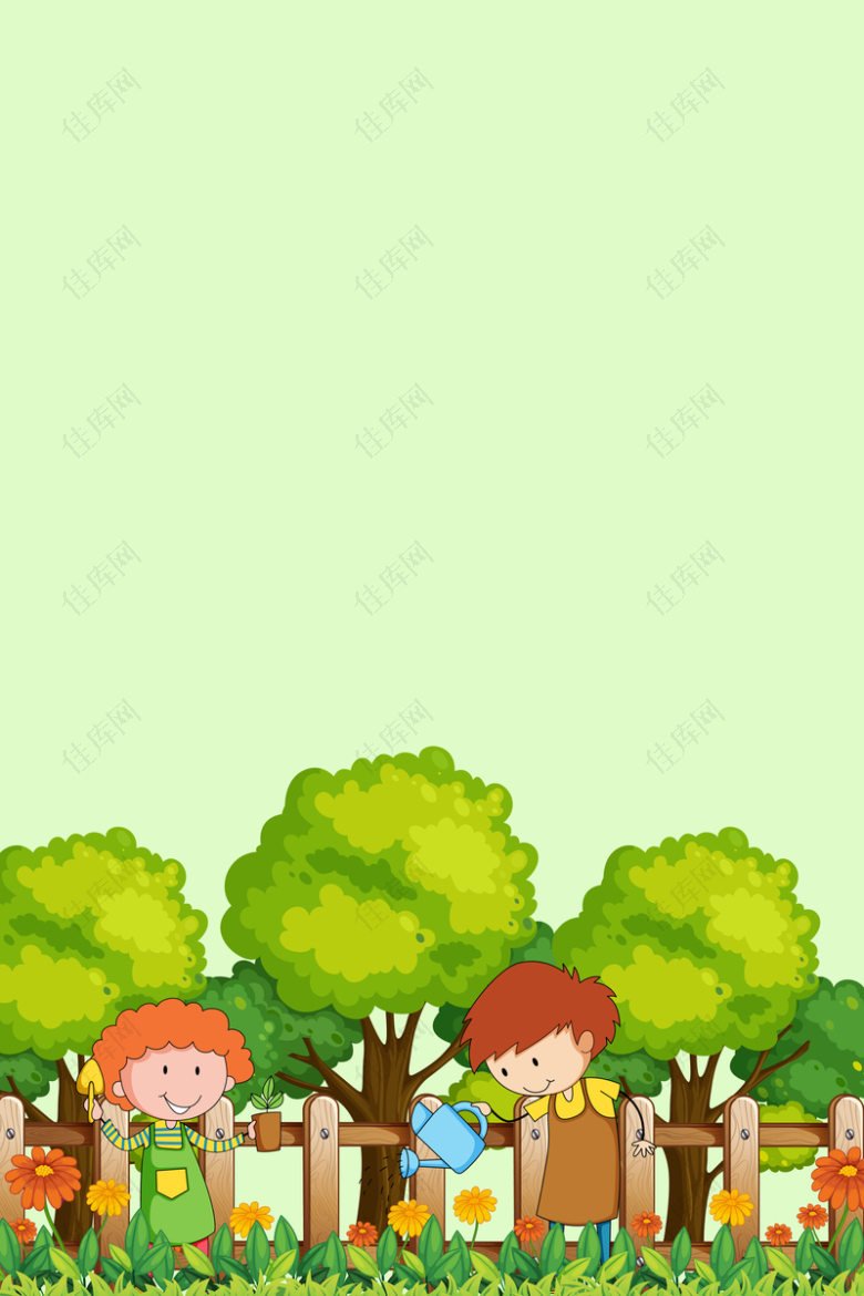 清新简约植树节海报设计