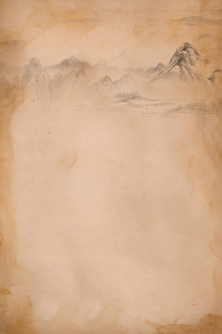 中国水墨风纹理羊皮纸纸张背景