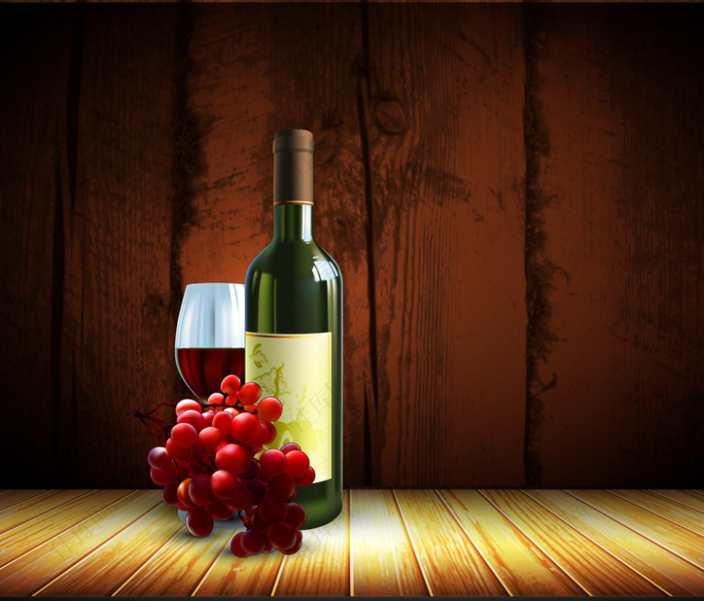 红酒葡萄酒杯高端尊贵海报背景素材