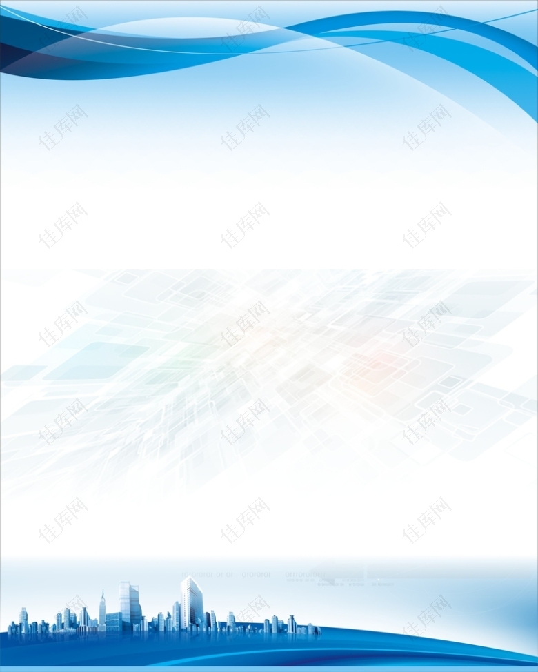 蓝色科技商务海报背景素材