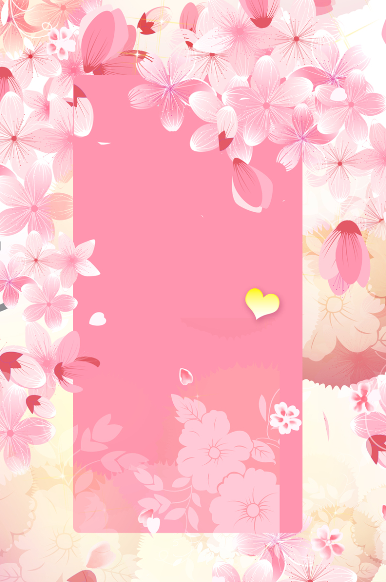 粉色浪漫樱花海报背景