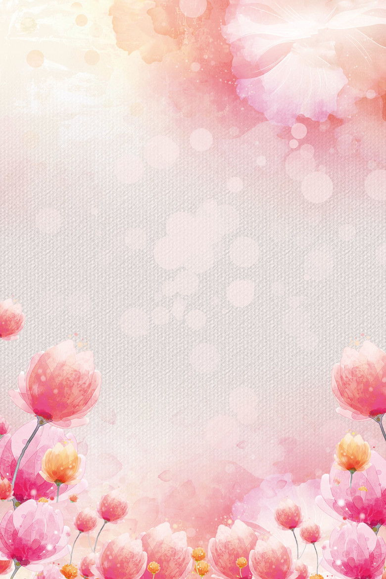 粉色手绘清新38女神节妇女节海报