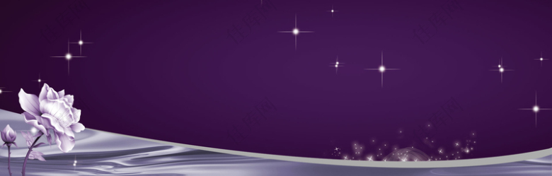 紫色奢华珠宝背景banner