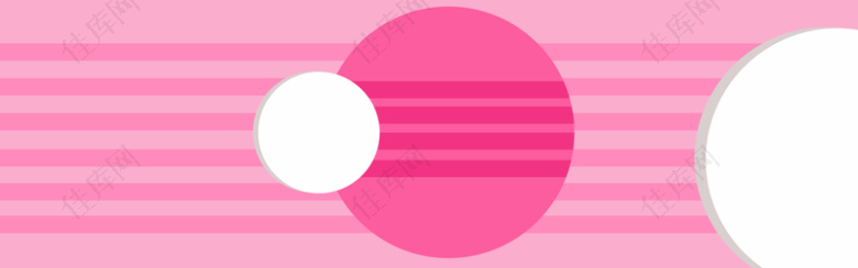 简约几何图形条纹粉色banner