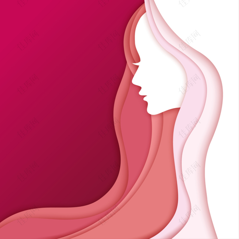 女人节妇女节三八节美容粉色海报背景素材